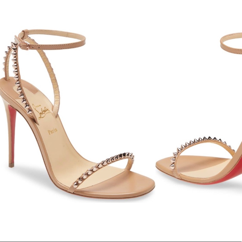 Christian Louboutin Nude and Red Heels